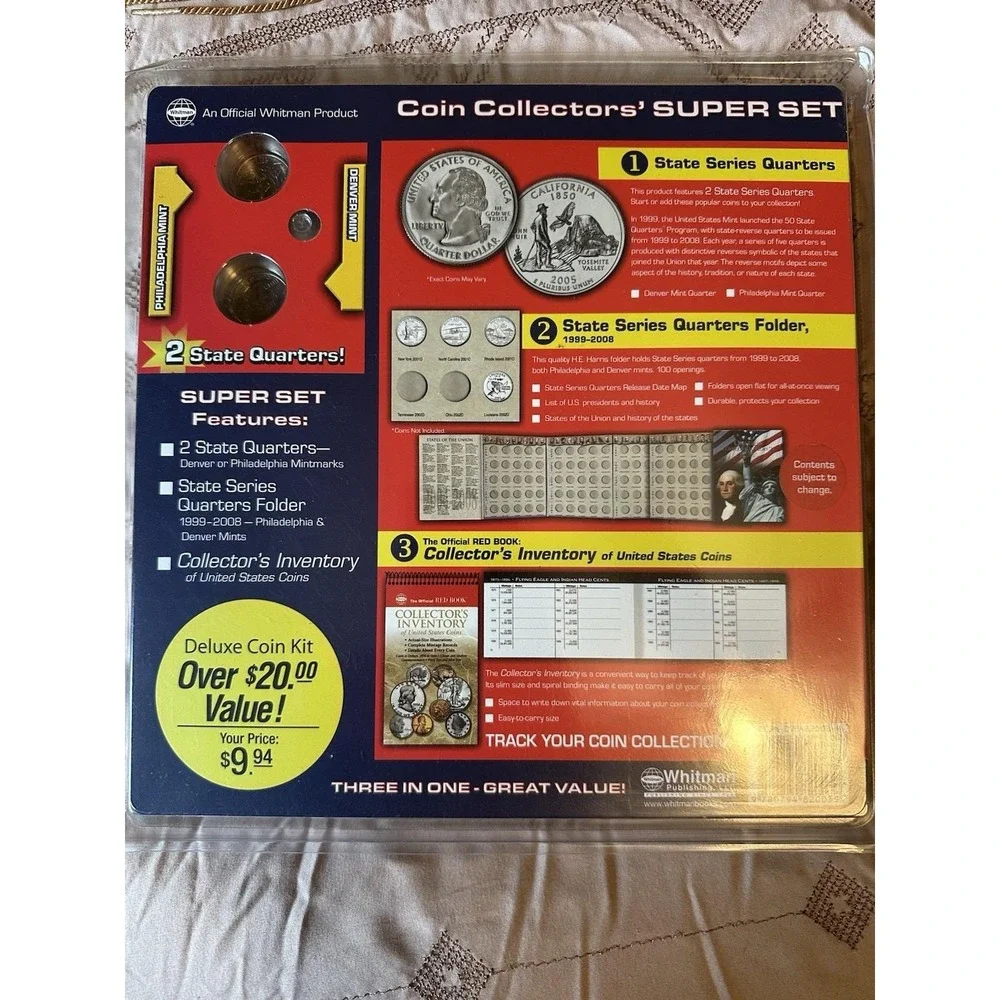 Whitman Coin Collectors' Super Set w/ 2 State Quarters, Deluxe Edition NEW‎